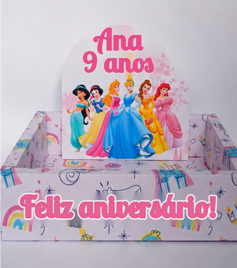 Caixinha de princesas para festa de aniversário